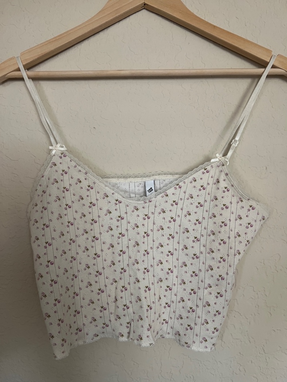 Cou Cou Intimates The Cami Crop English Rose Floral Lace-Trim Size L